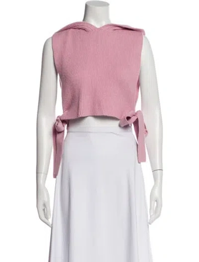 Pre-owned Maje Crew Neck Sweater In Pink