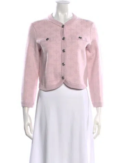 Pre-owned Maje Crew Neck Sweater In Pink