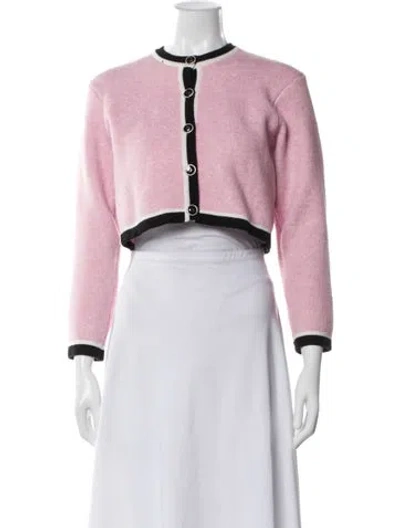 Pre-owned Maje Crew Neck Sweater In Pink