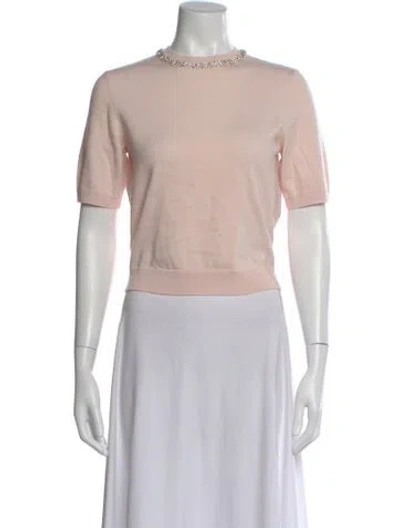 Pre-owned Maje Crew Neck Sweater In Pink