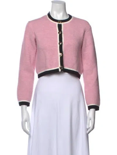 Pre-owned Maje Crew Neck Sweater In Pink