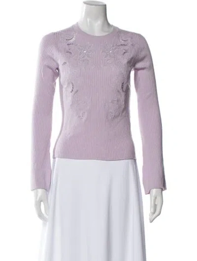 Pre-owned Maje Crew Neck Sweater In Purple