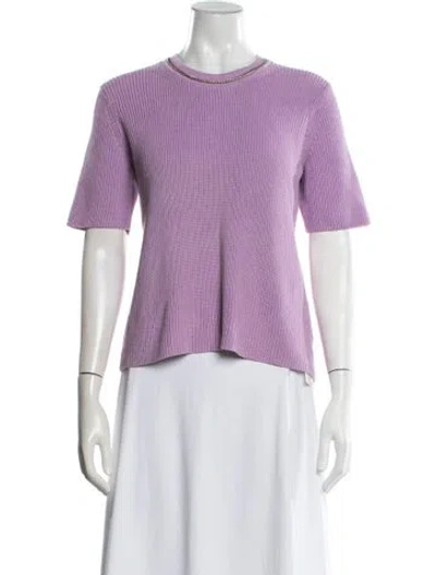 Pre-owned Maje Crew Neck Sweater In Purple