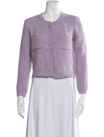 Pre-owned Maje Crew Neck Sweater In Purple