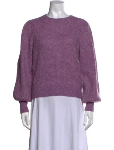 Pre-owned Maje Crew Neck Sweater In Purple