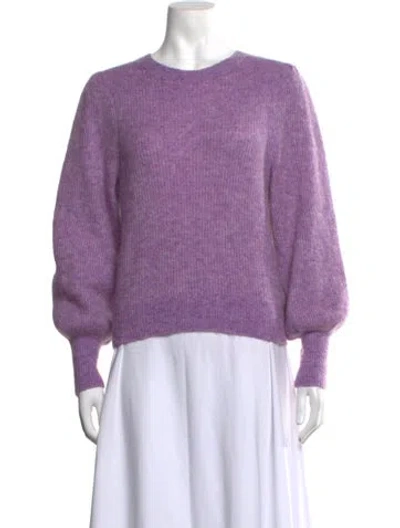 Pre-owned Maje Crew Neck Sweater In Purple