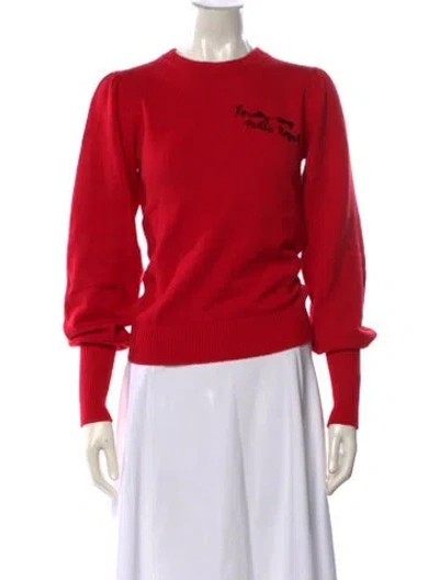 Pre-owned Maje Crew Neck Sweater In Red