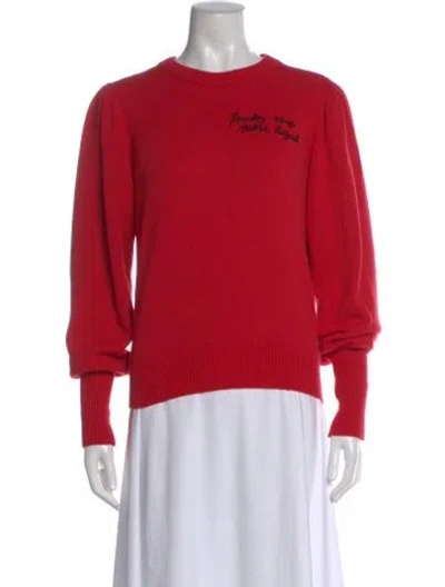 Pre-owned Maje Crew Neck Sweater In Red
