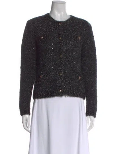 Pre-owned Maje Crew Neck Sweater W/ Tags In Black