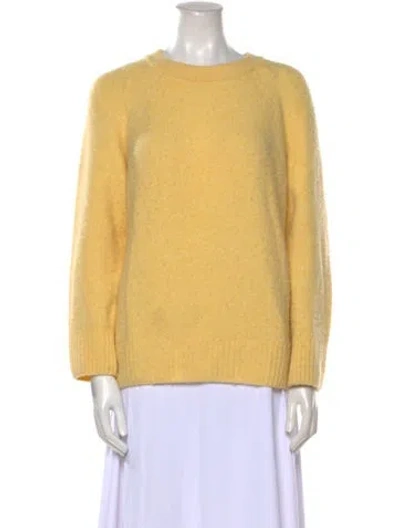 Pre-owned Maje Crew Neck Sweater In Yellow