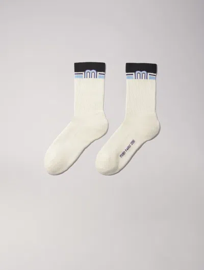 Maje Crew Socks In Multicolor