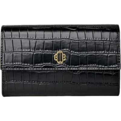 Maje Clover Clutch In Black
