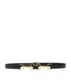 Maje Croc-effect Leather Belt In Black