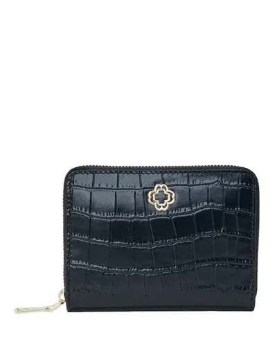 MAJE CROC EMBOSSED LEATHER WALLET