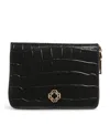Maje Croc-embossed Leather Wallet In Black