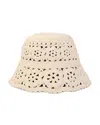 Maje Crochet Bucket Hat In Ecru