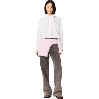 Maje Crochet Collar Shirt In Multi