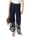 Maje Trousers With Crochet Detail In Navy