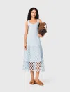 Maje Crochet Dress With Removable Lining In Multi
