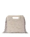 Maje Crochet Knit Bag In Ecru