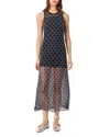 Maje Beaded Maxi Dress In Navy