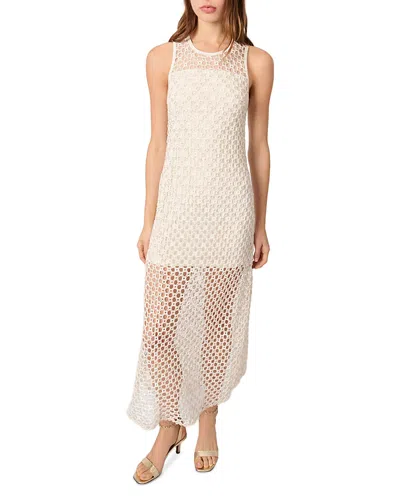MAJE CROCHET KNIT MAXI DRESS