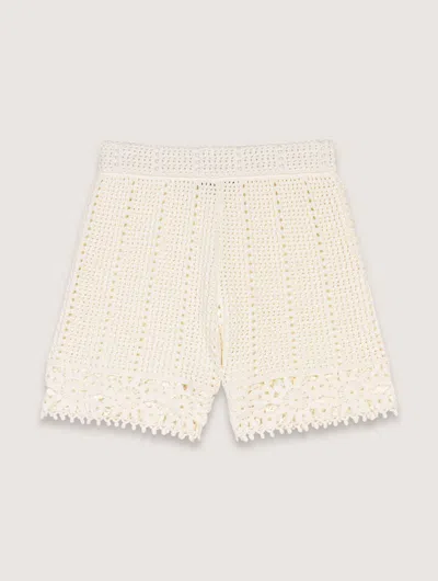 MAJE CROCHET-KNIT SHORTS