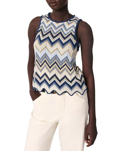 MAJE CROCHET KNIT TOP