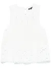 Maje Embroidered Tank Top In White