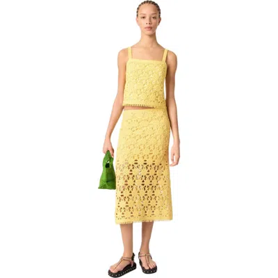 MAJE MAJE CROCHET MAXI SKIRT