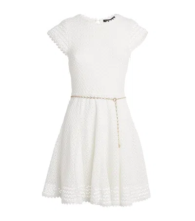 Maje Crochet Mini Dress In White
