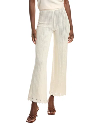 Maje Crochet Pant In Neutral
