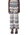 Maje Crochet Trousers In Blue