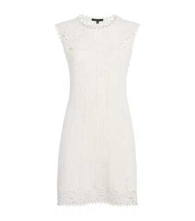 Maje Crochet Shift Mini Dress