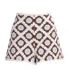 Maje Floral Patterned Crocheted Shorts In Multi