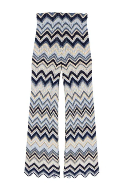 Maje Crochet Trousers In Multi