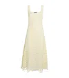 Maje Crocheted Embellished Midi Dress In Yellow