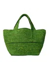 Maje Womens Verts Brand-embroidered Raffia Tote Bag
