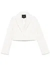 Maje Cropped Blazer In White