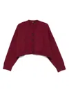 Maje Cropped Cardigan In Red
