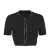 Maje Cropped Cardigan In Black