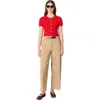 Maje Cropped Cardigan With Gold Buttons In Red