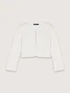 Maje Sequin-embellished Cardigan In White
