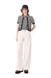 Maje Cropped Crochet Cardigan In Black