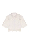 Maje Floral-lace Shirt In White
