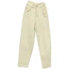 Maje Cropped High-waist Jeans In Cream Cotton In Beige