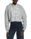Maje Cropped Hoodie In Gray