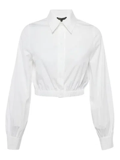 Pre-owned Maje Cropped Shirt In White