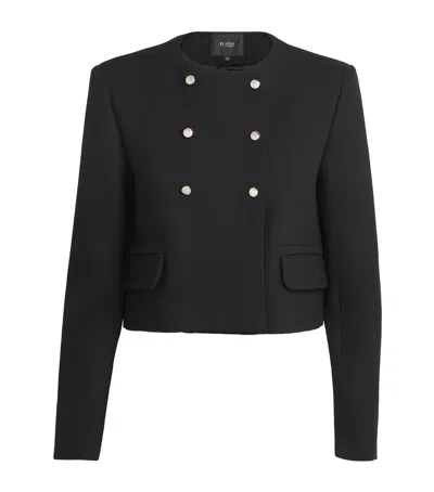 Maje Cropped Spencer Jacket In Black