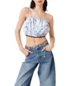 Maje Cropped Top In Blue